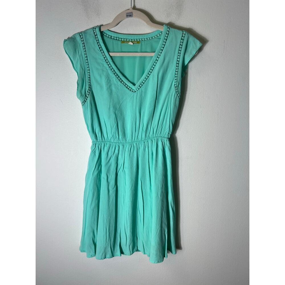 Gianni Bini Mint Mini Dress Flutter Sleeve XS